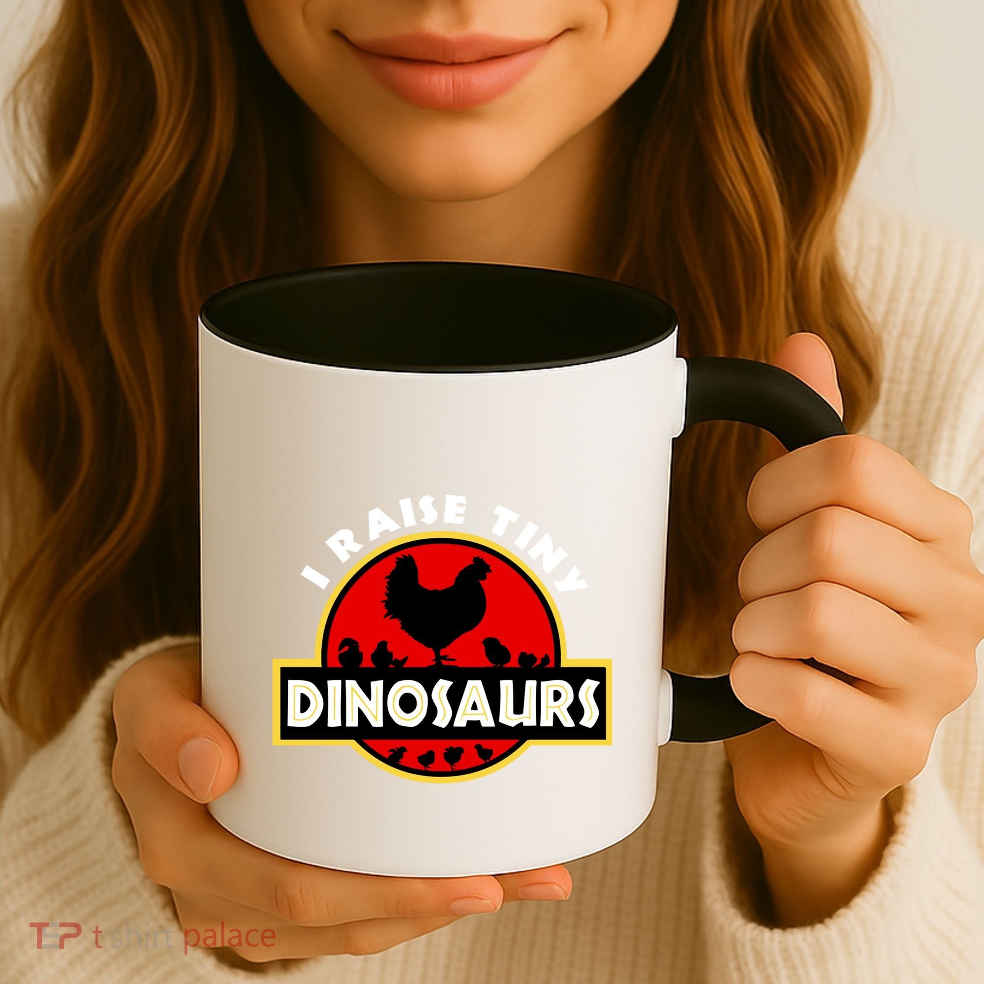 I Raise Tiny Dinosaurs Chicken Lover Gift Coffee Mug