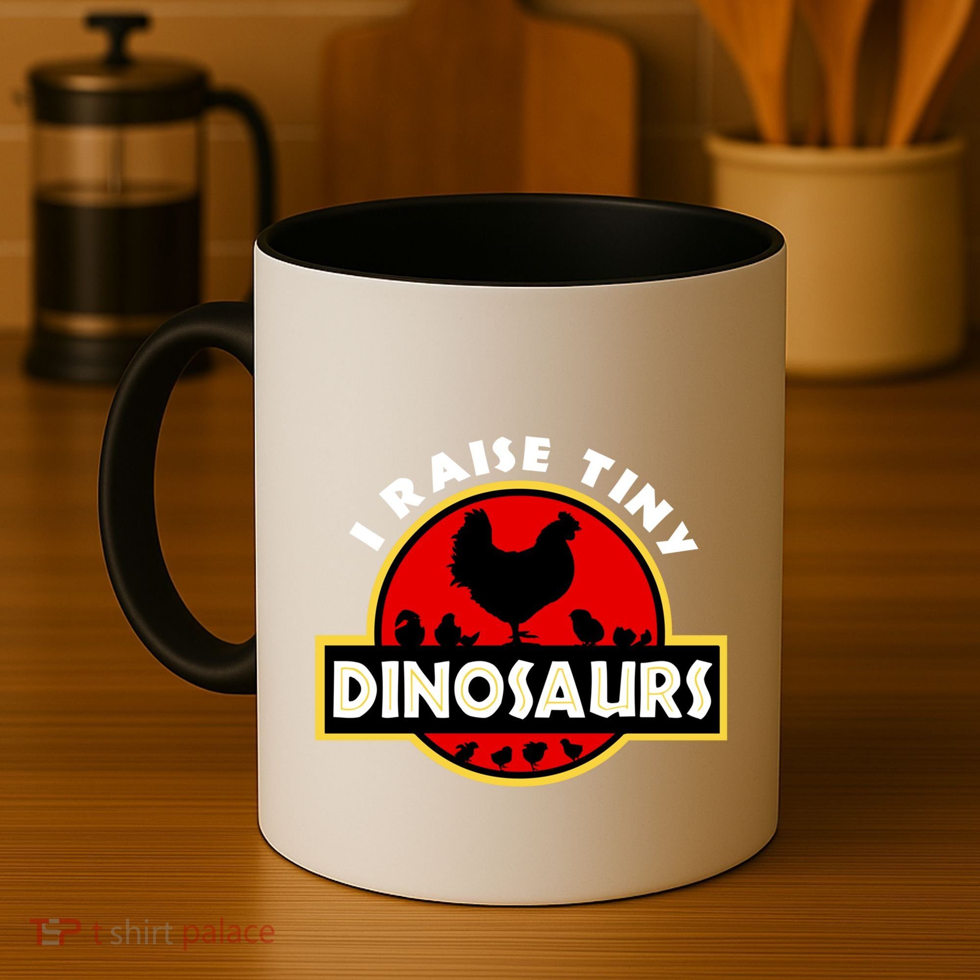 I Raise Tiny Dinosaurs Chicken Lover Gift Coffee Mug