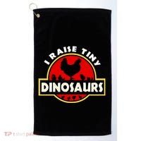 I Raise Tiny Dinosaurs Chicken Lover Gift Golf Towel thumb 0