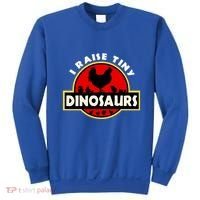 I Raise Tiny Dinosaurs Chicken Lover Gift Sweatshirt thumb 0
