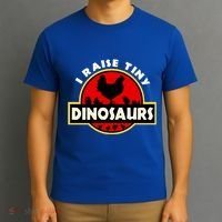 I Raise Tiny Dinosaurs Chicken Lover Gift T-Shirt thumb 3