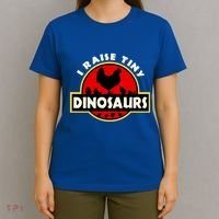I Raise Tiny Dinosaurs Chicken Lover Gift T-Shirt thumb 4