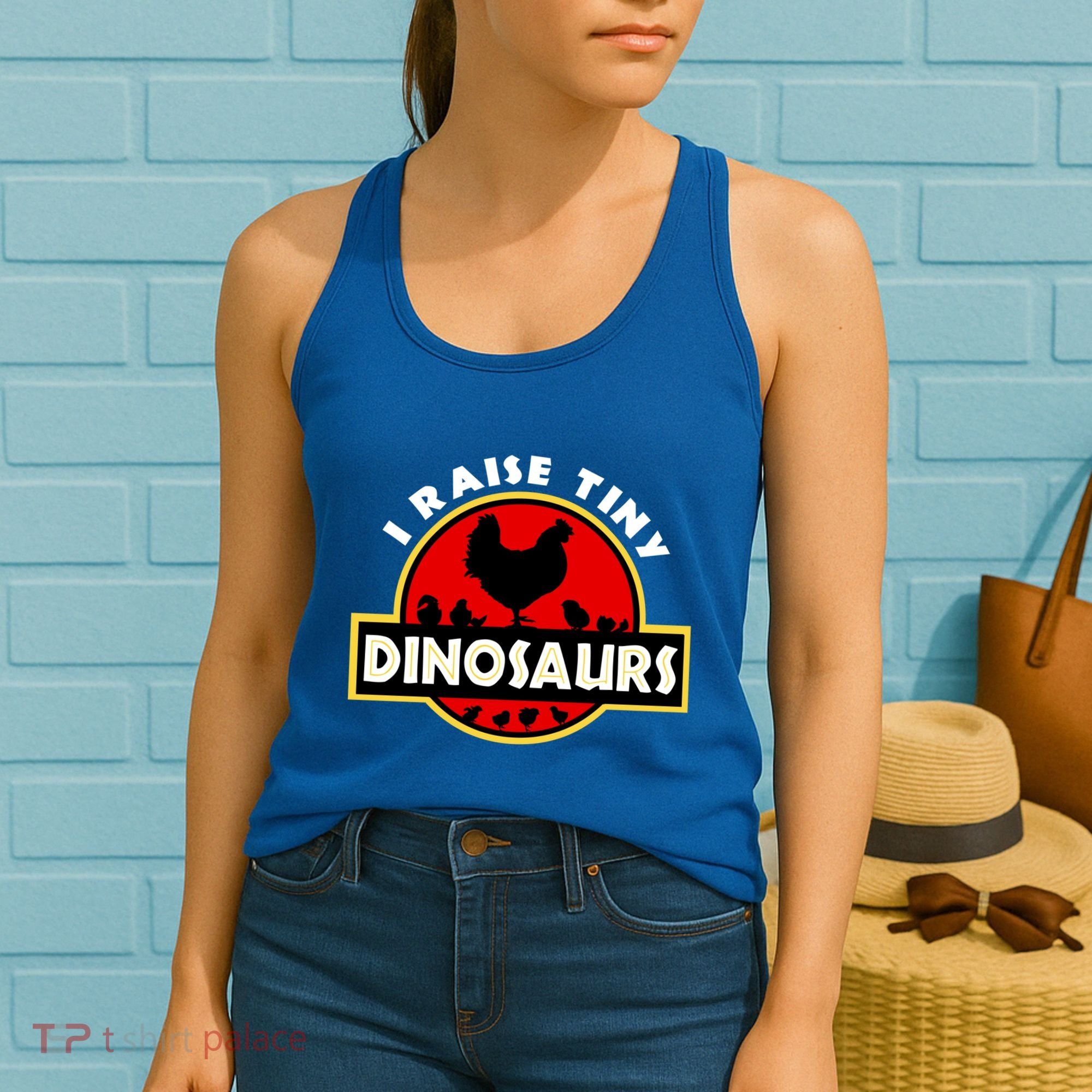 I Raise Tiny Dinosaurs Chicken Lover Gift Women's Tank Top