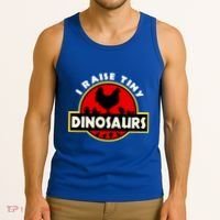 I Raise Tiny Dinosaurs Chicken Lover Gift Tank Top thumb 3