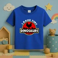 I Raise Tiny Dinosaurs Chicken Lover Gift Toddler T-Shirt thumb 3