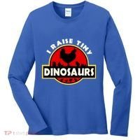 I Raise Tiny Dinosaurs Chicken Lover Gift Women's Long Sleeve Shirt thumb 0