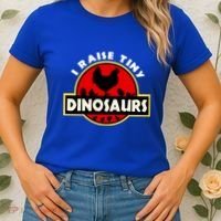 I Raise Tiny Dinosaurs Chicken Lover Gift Women's T-Shirt thumb 2