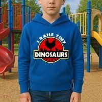 I Raise Tiny Dinosaurs Chicken Lover Gift Kids Hoodie thumb 2