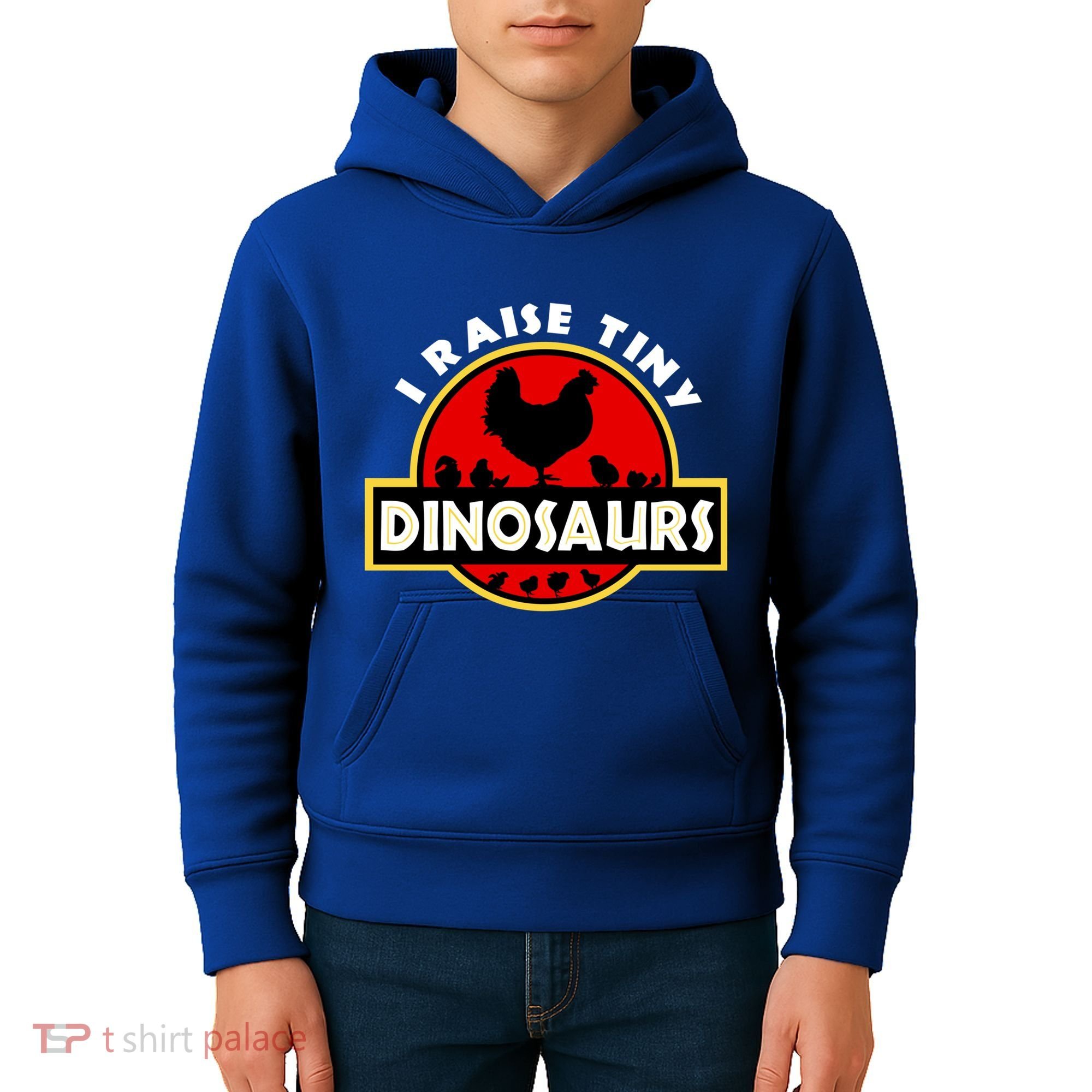 I Raise Tiny Dinosaurs Chicken Lover Gift Kids Hoodie