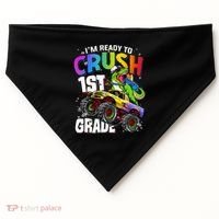 I'm Ready To Crush 1st Grade Dinosaur Back To School USA-Made Doggie Bandana thumb 0