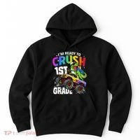 I'm Ready To Crush 1st Grade Dinosaur Back To School Hoodie thumb 0