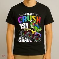 I'm Ready To Crush 1st Grade Dinosaur Back To School T-Shirt thumb 3