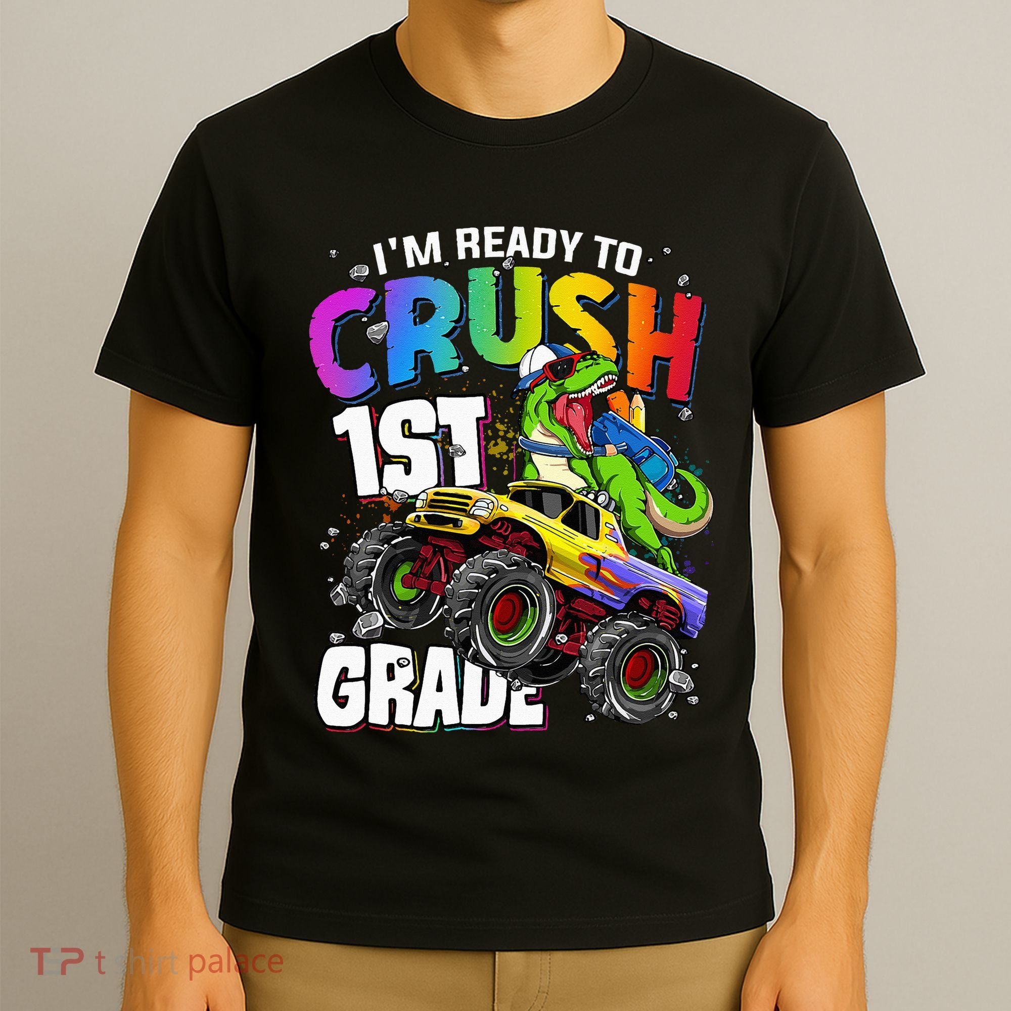 I'm Ready To Crush 1st Grade Dinosaur Back To School T-Shirt