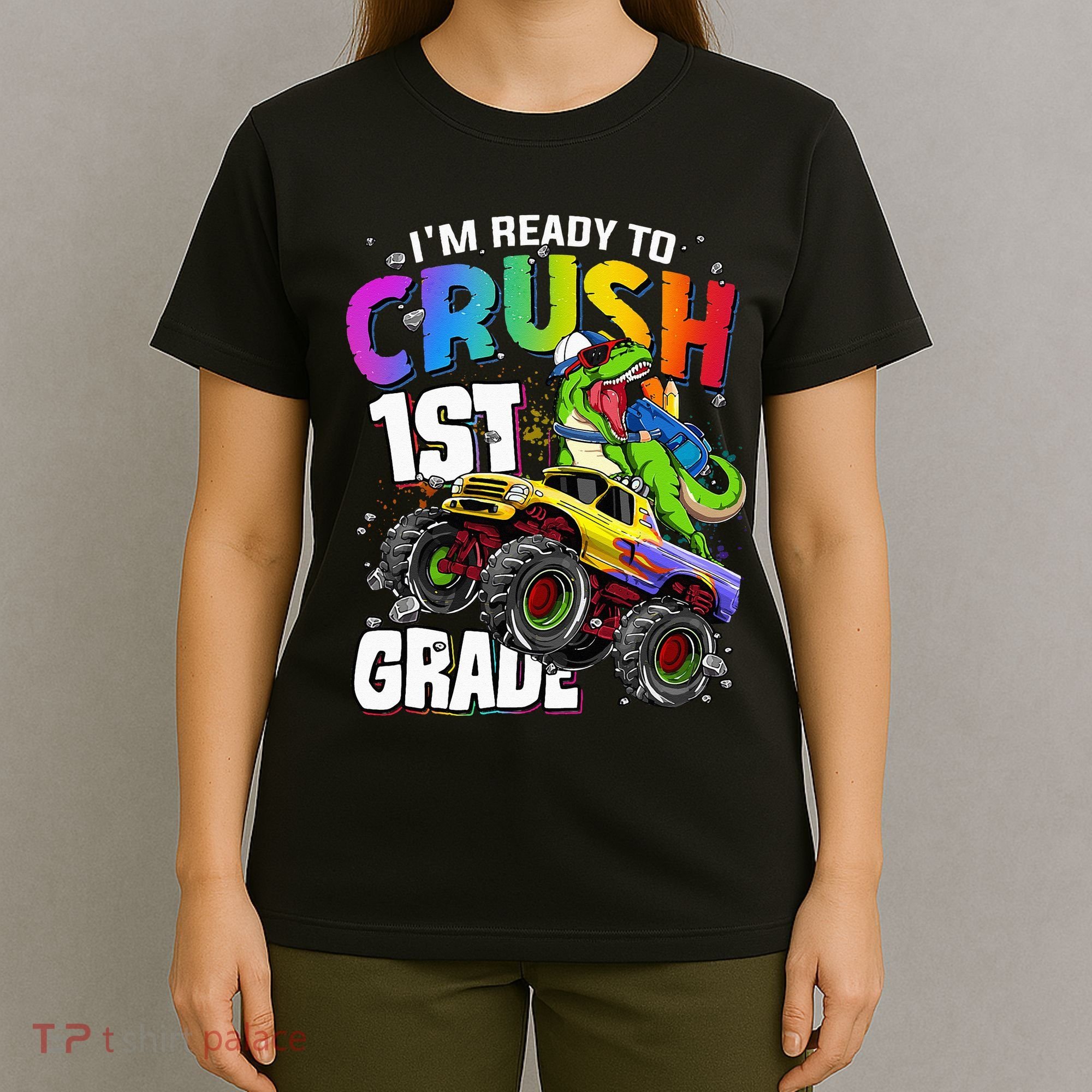 I'm Ready To Crush 1st Grade Dinosaur Back To School T-Shirt