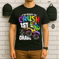 I'm Ready To Crush 1st Grade Dinosaur Back To School T-Shirt thumb 6