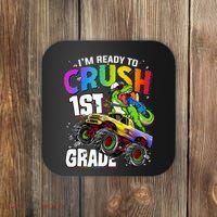 I'm Ready To Crush 1st Grade Dinosaur Back To School Coaster thumb 0