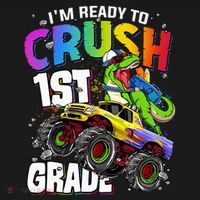 I'm Ready To Crush 1st Grade Dinosaur Back To School Mousepad thumb 1