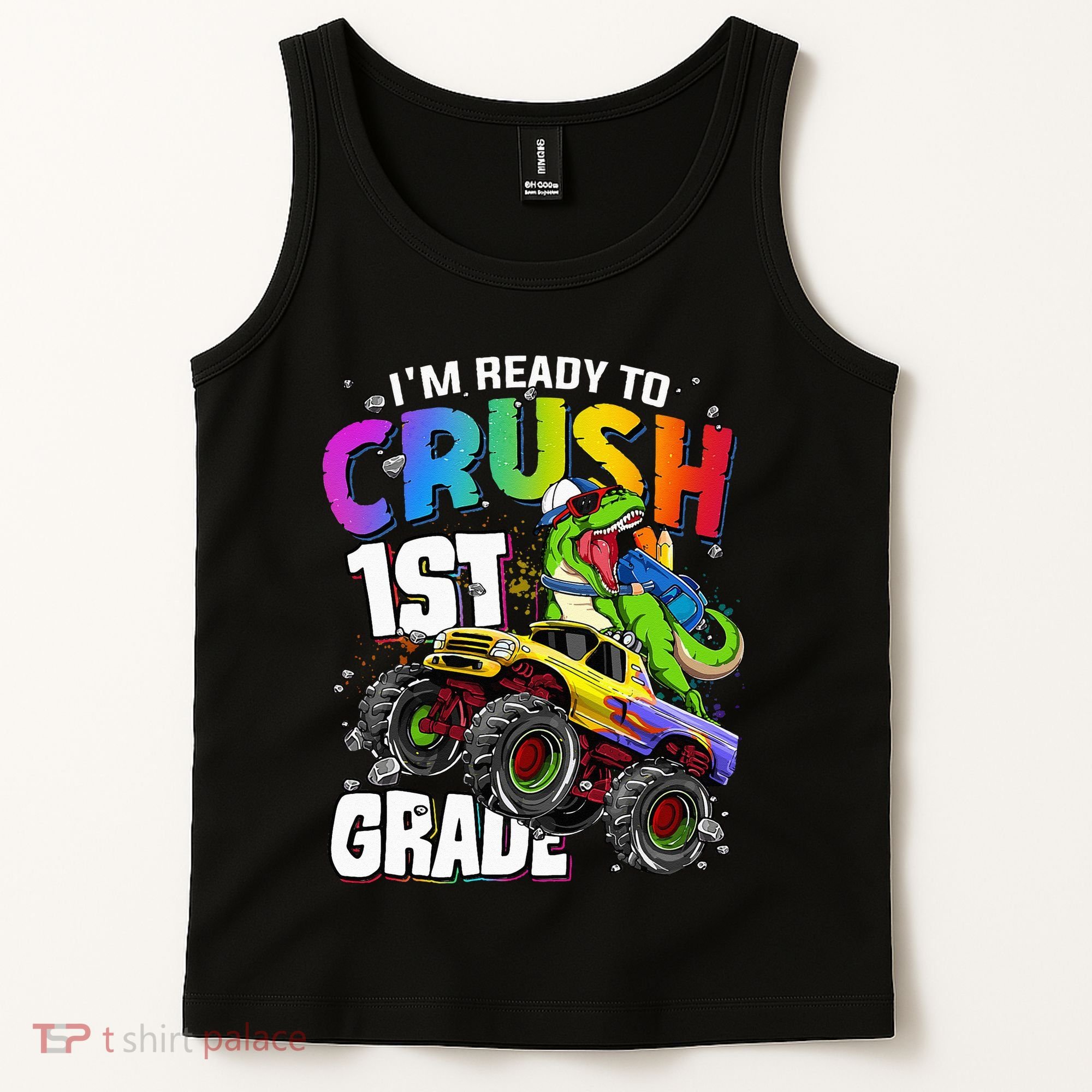 I'm Ready To Crush 1st Grade Dinosaur Back To School Tank Top