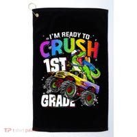 I'm Ready To Crush 1st Grade Dinosaur Back To School Golf Towel thumb 0