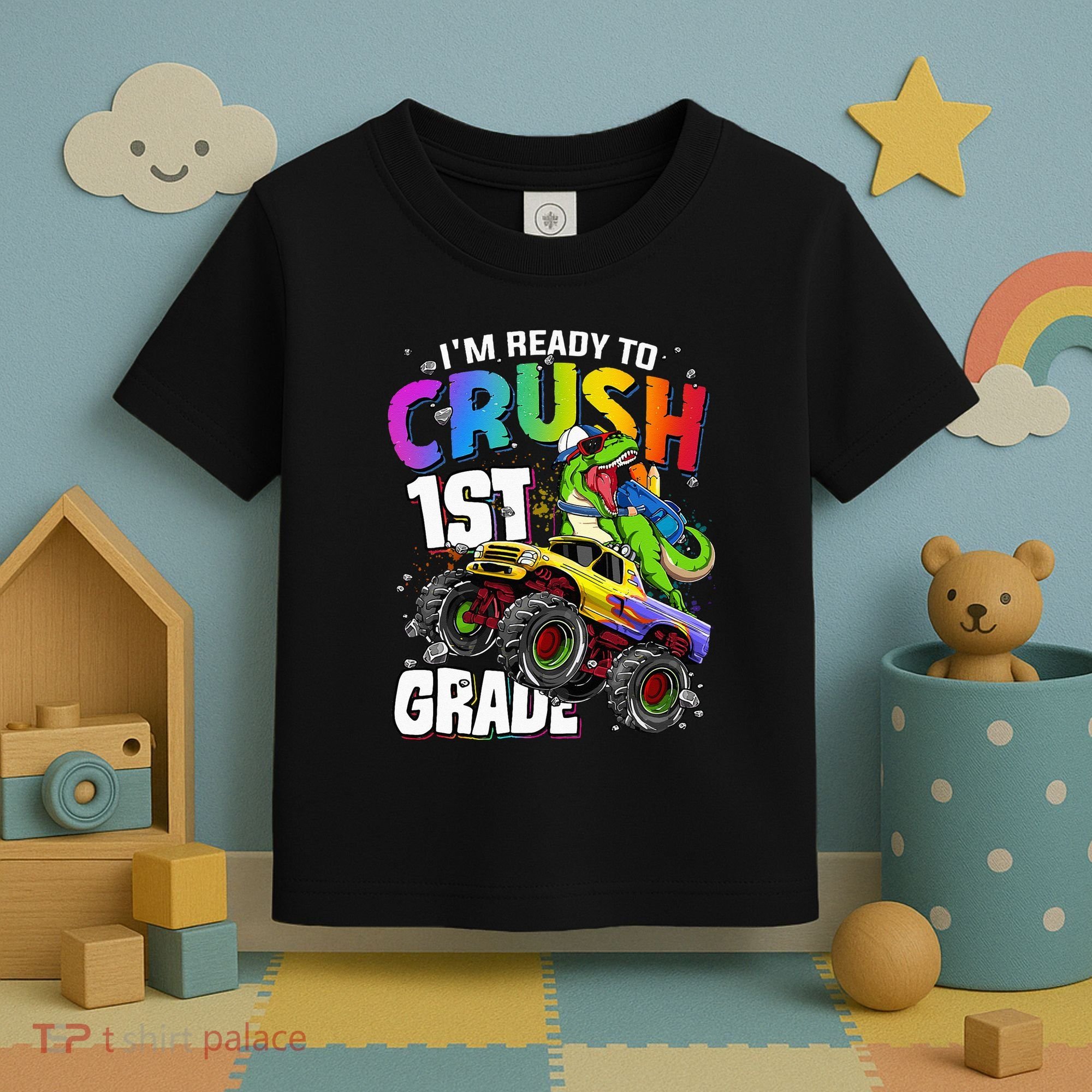 I'm Ready To Crush 1st Grade Dinosaur Back To School Toddler T-Shirt