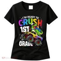 I'm Ready To Crush 1st Grade Dinosaur Back To School Women's T-Shirt thumb 0