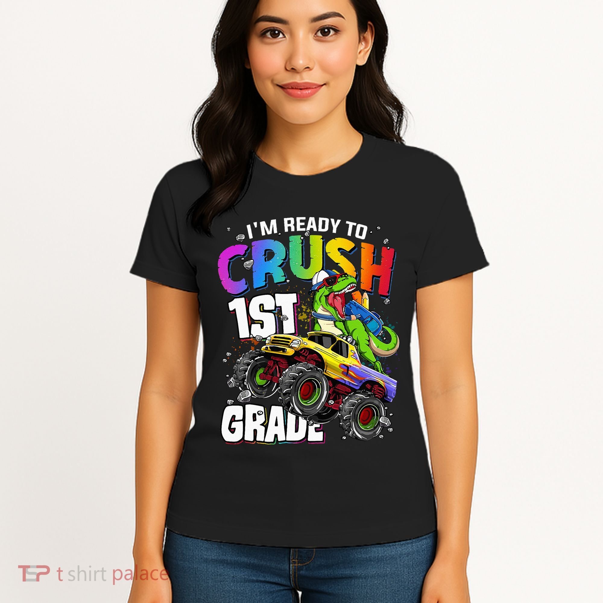 I'm Ready To Crush 1st Grade Dinosaur Back To School Women's T-Shirt