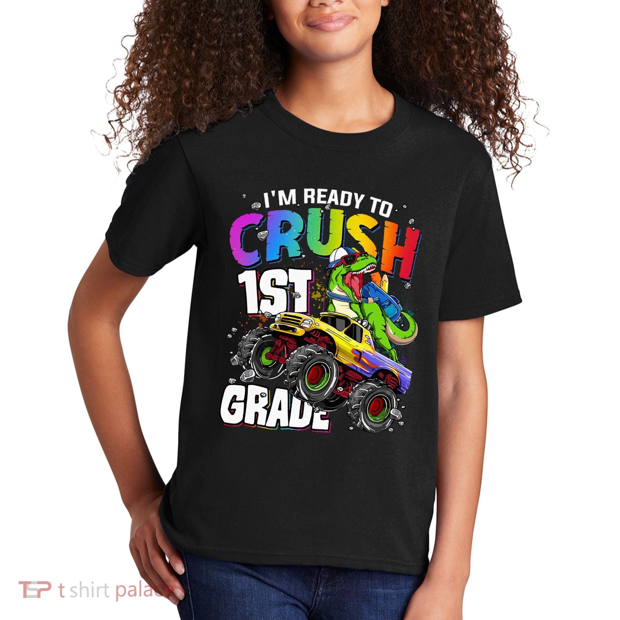 I'm Ready To Crush 1st Grade Dinosaur Back To School Kids T-Shirt