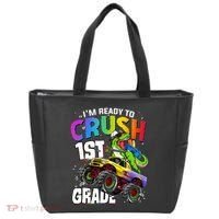 I'm Ready To Crush 1st Grade Dinosaur Back To School Tote Bag thumb 0