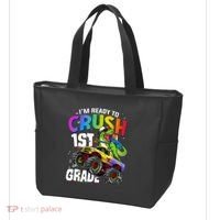 I'm Ready To Crush 1st Grade Dinosaur Back To School Tote Bag thumb 3