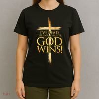 IVe Read The Final Chapter God Wins Christian Faith Cross T-Shirt thumb 4