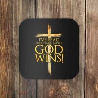 IVe Read The Final Chapter God Wins Christian Faith Cross Coaster thumb 0