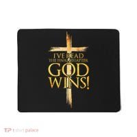 IVe Read The Final Chapter God Wins Christian Faith Cross Mousepad thumb 0