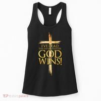 IVe Read The Final Chapter God Wins Christian Faith Cross Women's Tank Top thumb 0