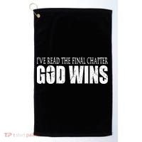I've Read the Final Chapter God Wins Christian Golf Towel thumb 0