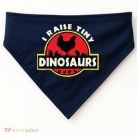 I Raise Tiny Dinosaurs Chicken Lover USA-Made Doggie Bandana thumb 0