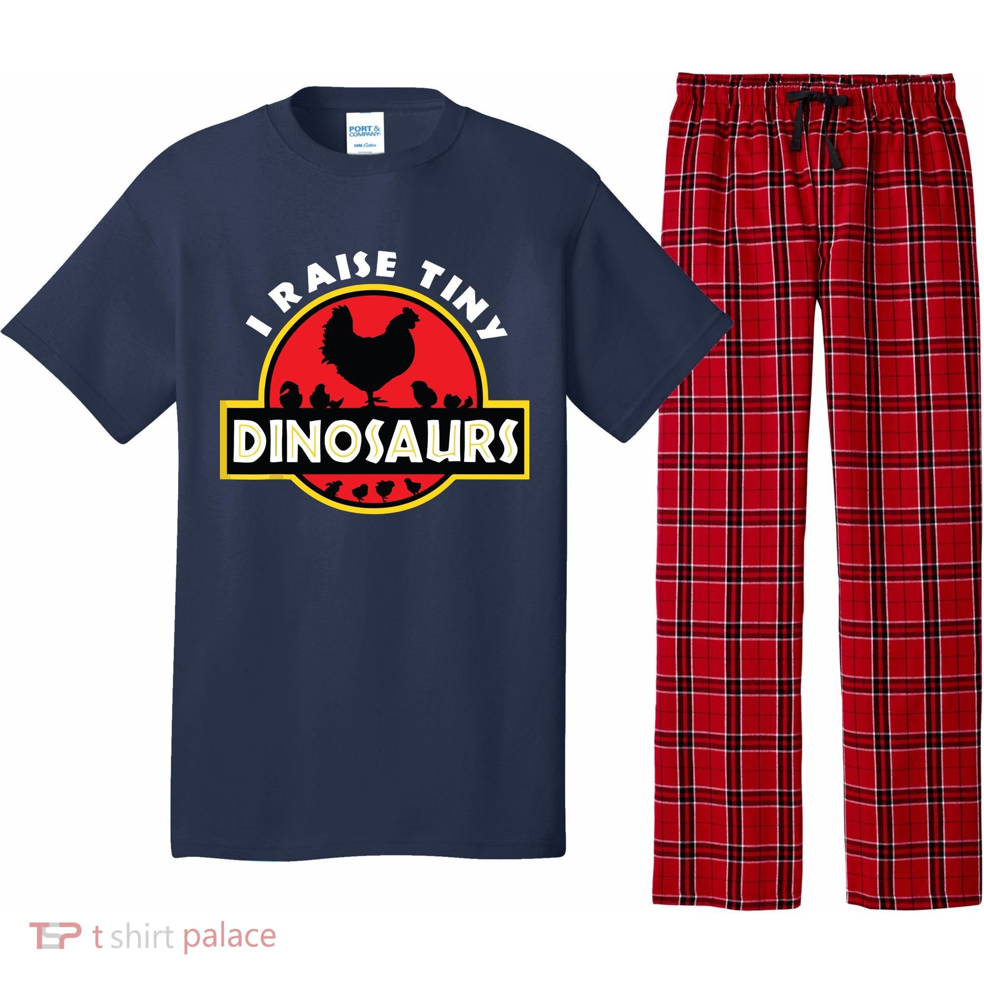 I Raise Tiny Dinosaurs Chicken Lover Pajama Set