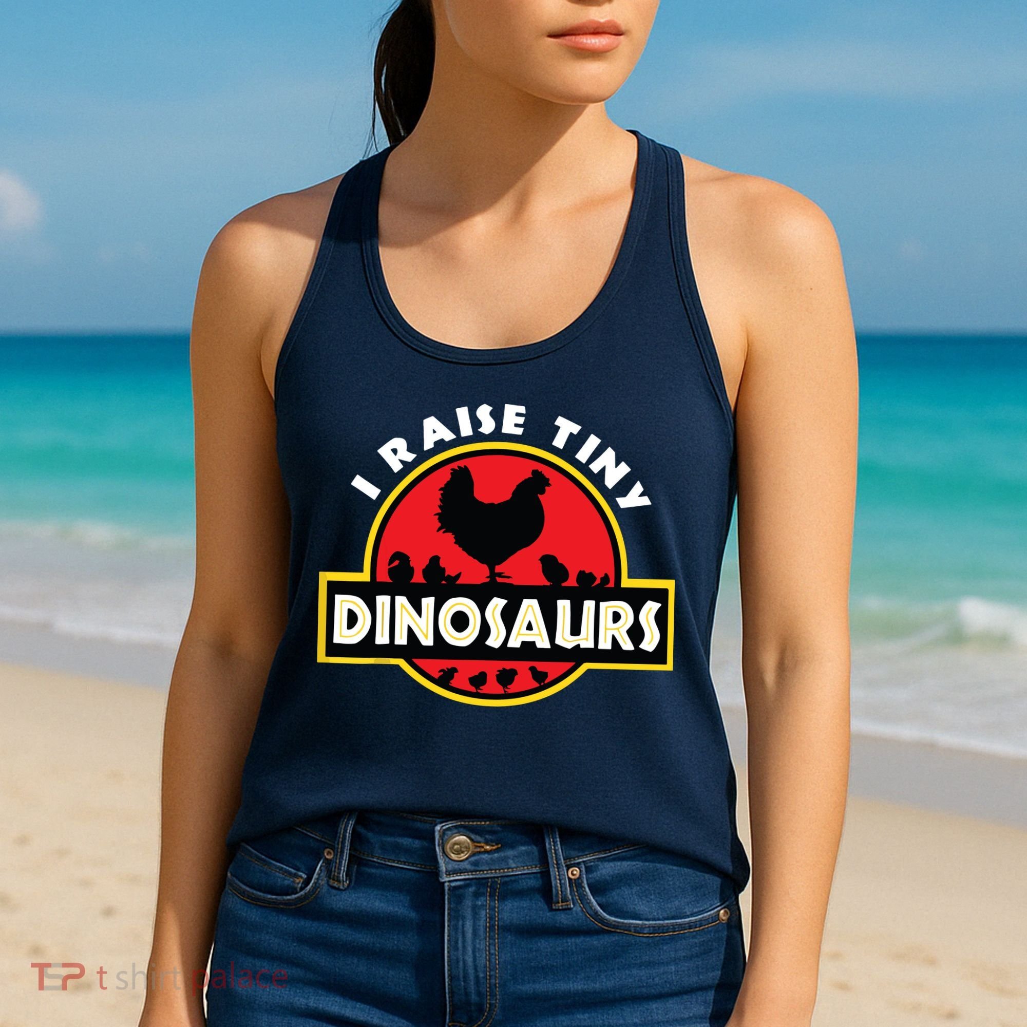 I Raise Tiny Dinosaurs Chicken Lover Women's Tank Top