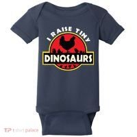 I Raise Tiny Dinosaurs Chicken Lover Baby Bodysuit thumb 0