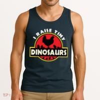 I Raise Tiny Dinosaurs Chicken Lover Tank Top thumb 3