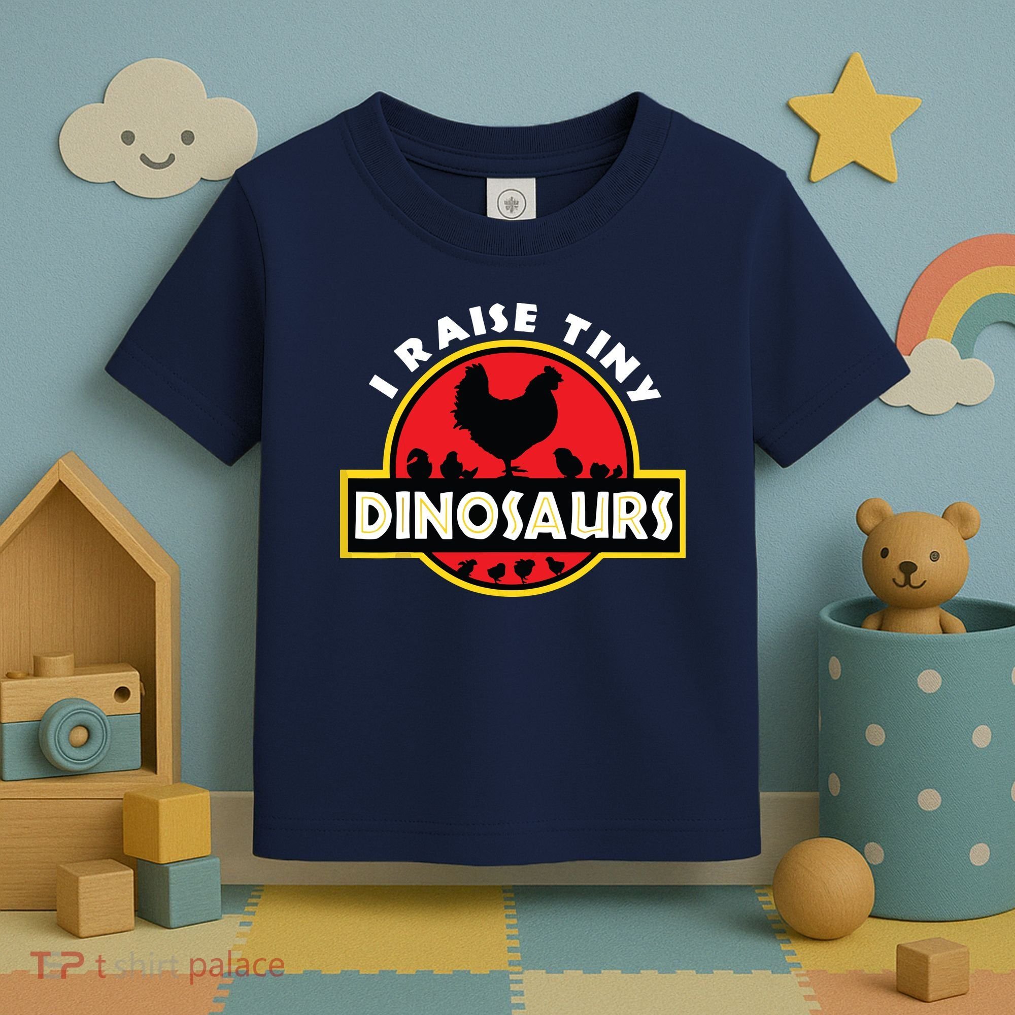 I Raise Tiny Dinosaurs Chicken Lover Toddler T-Shirt