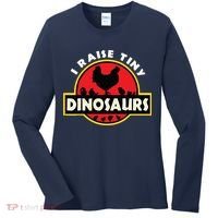 I Raise Tiny Dinosaurs Chicken Lover Women's Long Sleeve Shirt thumb 0