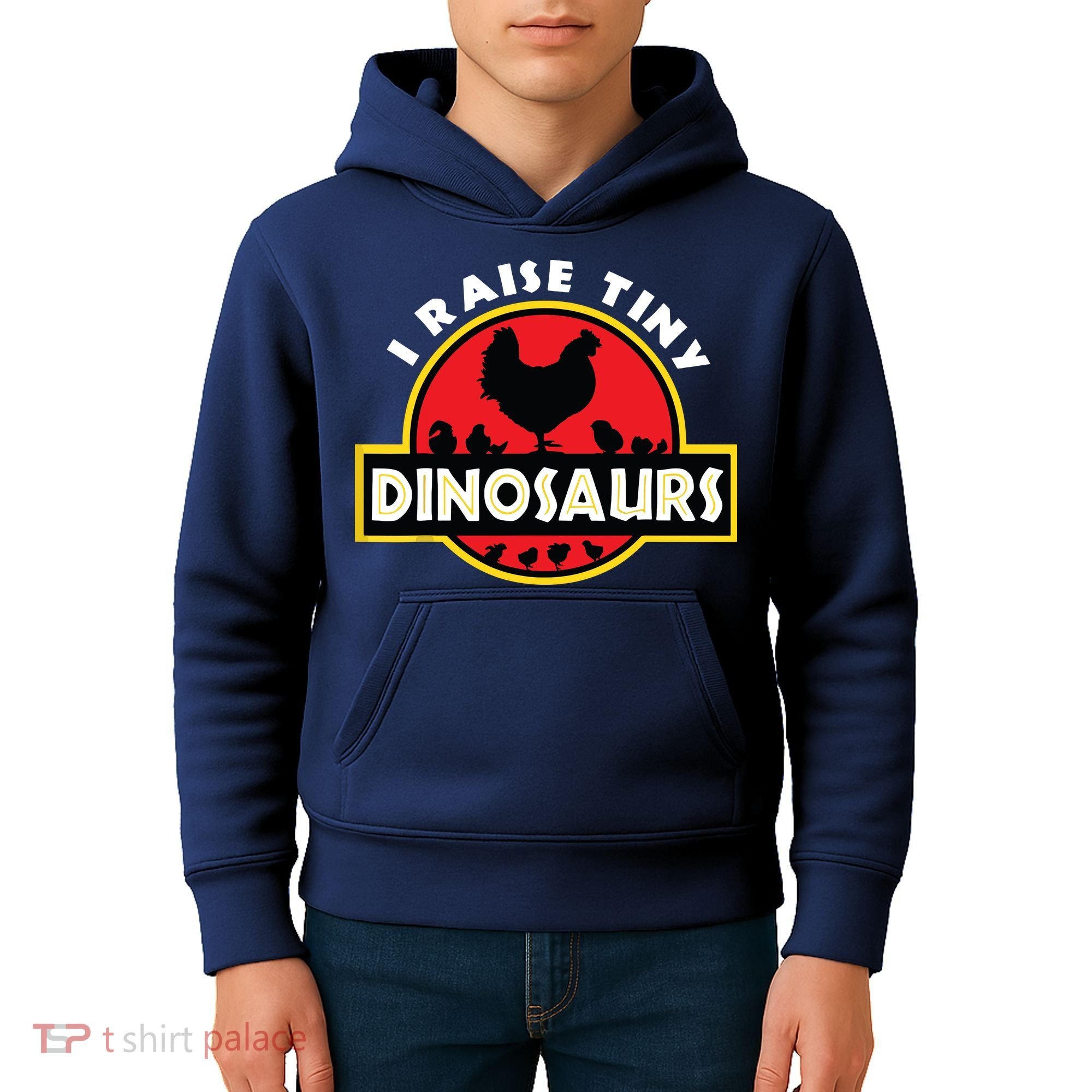 I Raise Tiny Dinosaurs Chicken Lover Kids Hoodie