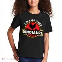 I Raise Tiny Dinosaurs Chicken Lover Kids T-Shirt thumb 2