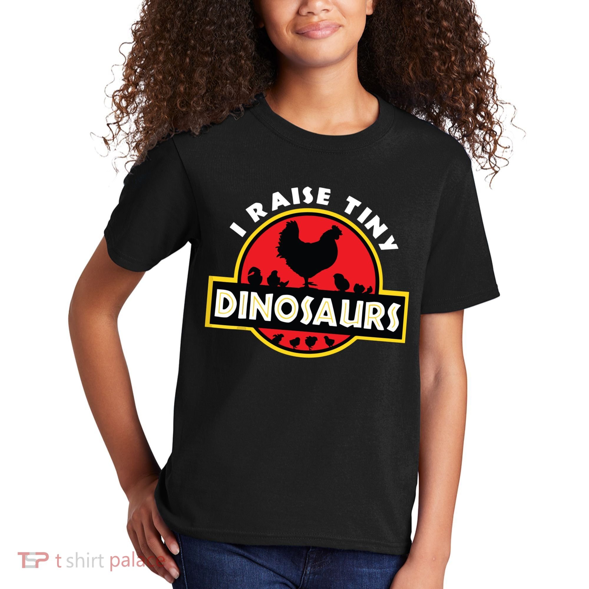 I Raise Tiny Dinosaurs Chicken Lover Kids T-Shirt