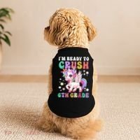 Im Ready To Crush 6Th Grade Cute Unicorn Back To School Gift Doggie Tank thumb 2