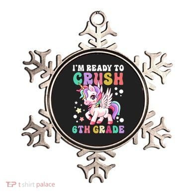 Im Ready To Crush 6Th Grade Cute Unicorn Back To School Gift Ornament