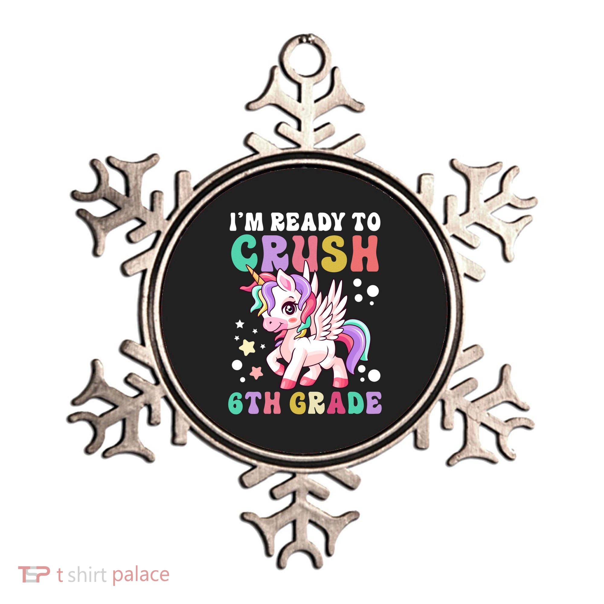 Im Ready To Crush 6Th Grade Cute Unicorn Back To School Gift Ornament