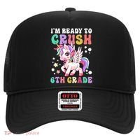 Im Ready To Crush 6Th Grade Cute Unicorn Back To School Gift Hat thumb 0