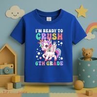 Im Ready To Crush 6Th Grade Cute Unicorn Back To School Gift Toddler T-Shirt thumb 3