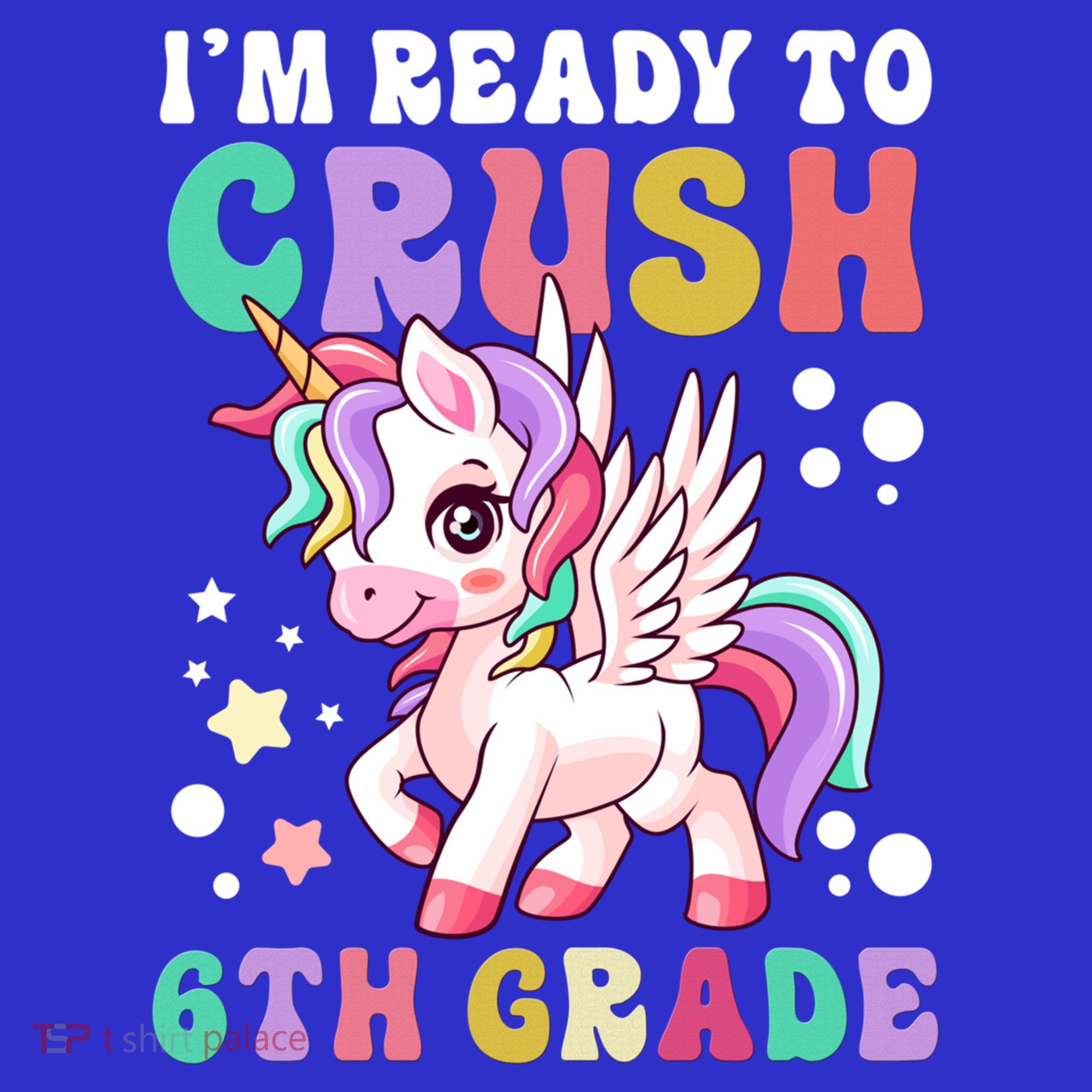 Im Ready To Crush 6Th Grade Cute Unicorn Back To School Gift Visor